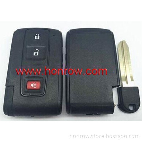 High quality Toyota Daihatsu 2+1 button remote key shellwith toy43 blade toyota smart key 2 button